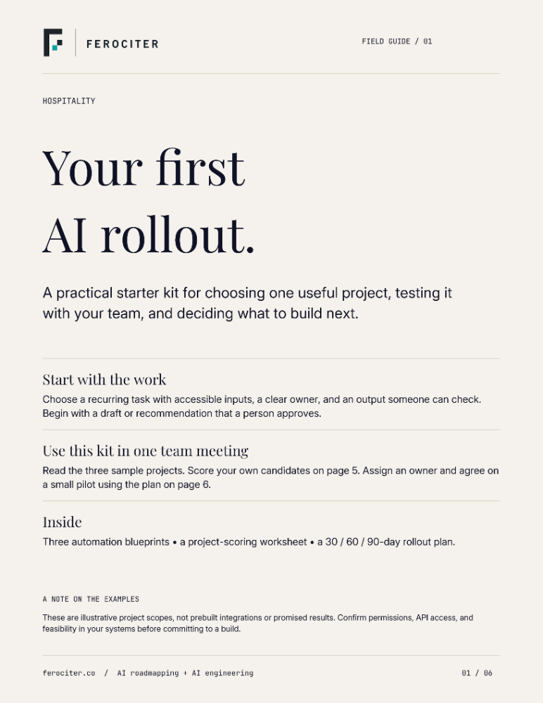 Hospitality AI starter kit cover